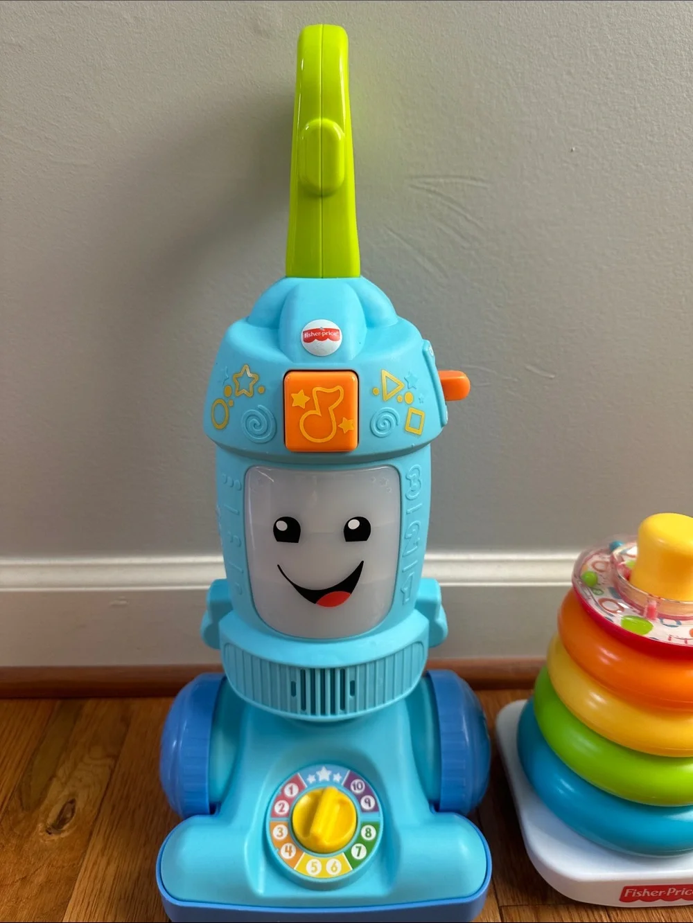 Fisher-Price Blue Play Vacuum, Stacking Rings & Shape Sorter Set